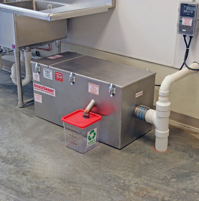 Industrial Grease Interceptor in a Kitchen Setting
